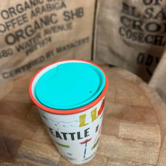 STARBUCKS Travel Tumbler Mug SEATTLE Local Collection Big Foot Alki Beach - Picture 4 of 5